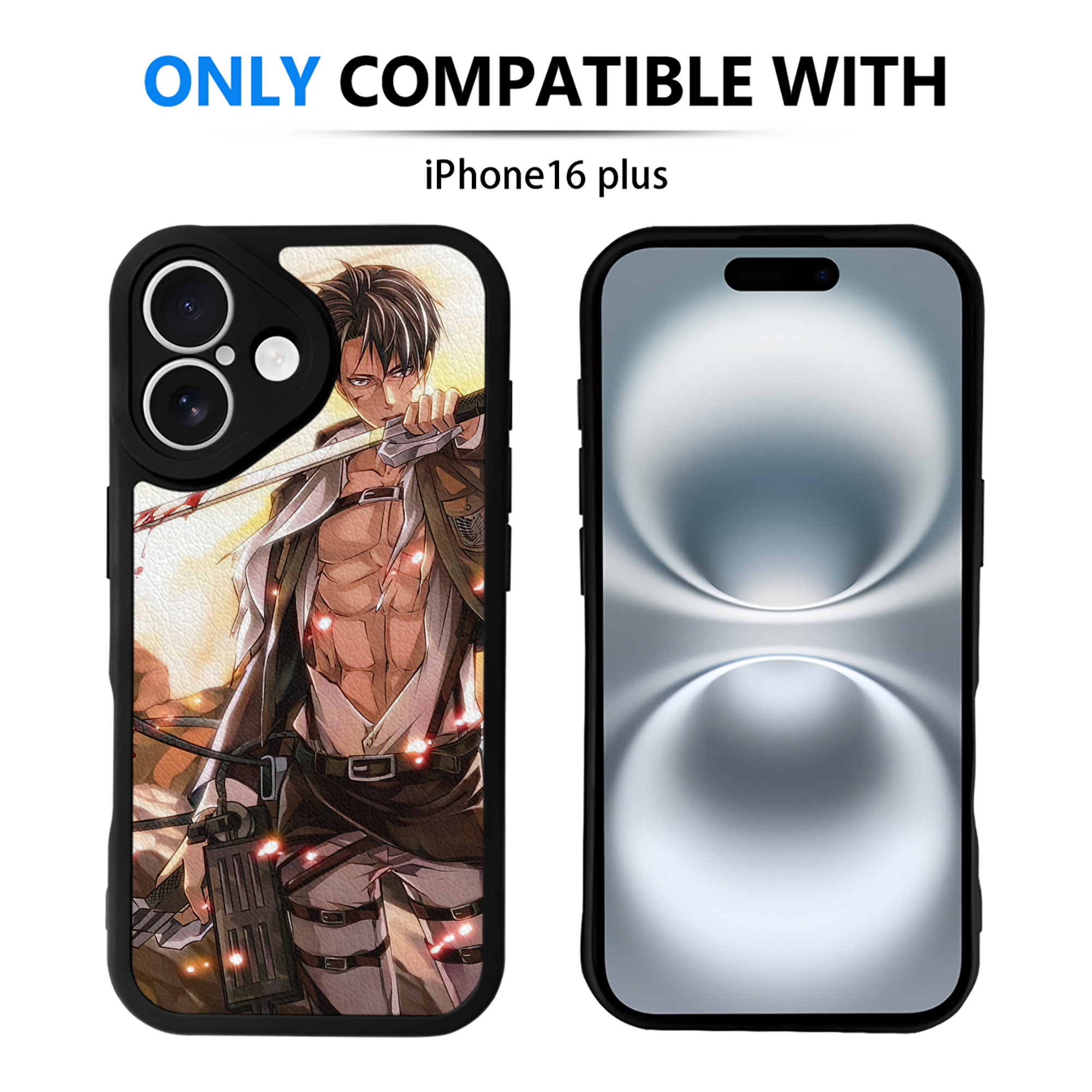 （画像用） 進撃の巨人 Attack on Titan 【iPhone 16シリーズ対応】シリコンスマホケース（レザー調） 材質：シリコン